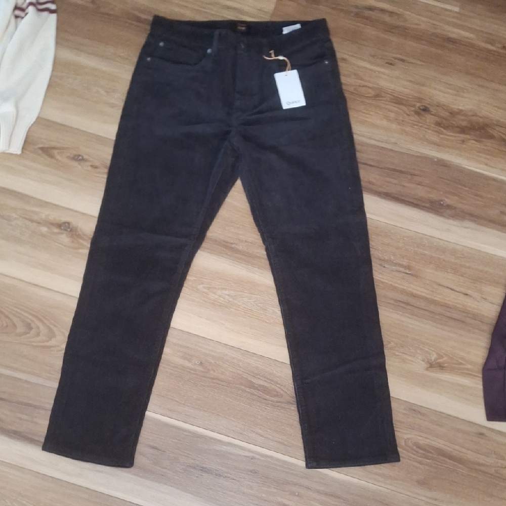 Quince Organic Stretch Corduroy 5-Pocket Pants Black Men's 31x30 NWT - Picture 2 of 4